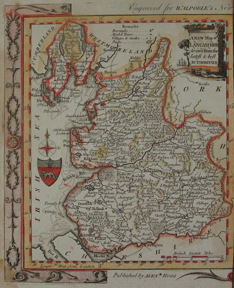 Map of Lancashire - Conder